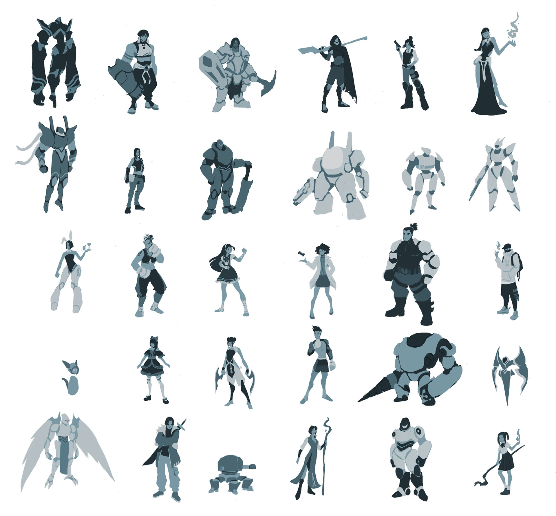 Thumbnail explorations, set 1